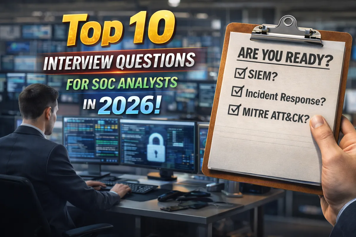 Top 10 Interview Questions for SOC Analysts in 2026
